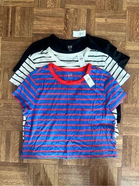 NWT GAP vintage soft cropped tees - set of 3. 100% cotton